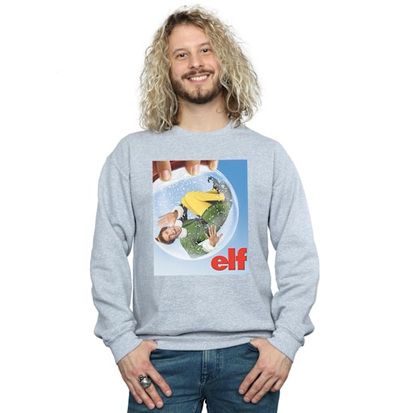 Elf Mens Snow Globe Poster Sweatshirt 3XL Sports Grey Sports Grey 3XL