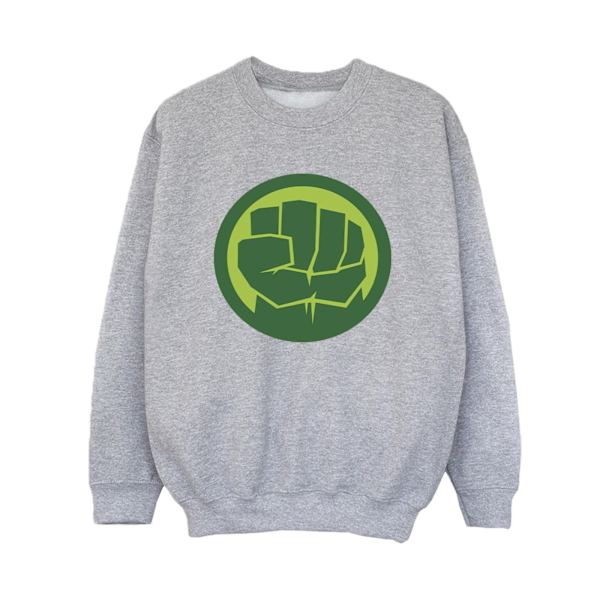 Marvel Boys Hulk Chest Logo Sweatshirt 5-6 år Sports Grey Sports Grey 5-6 Years
