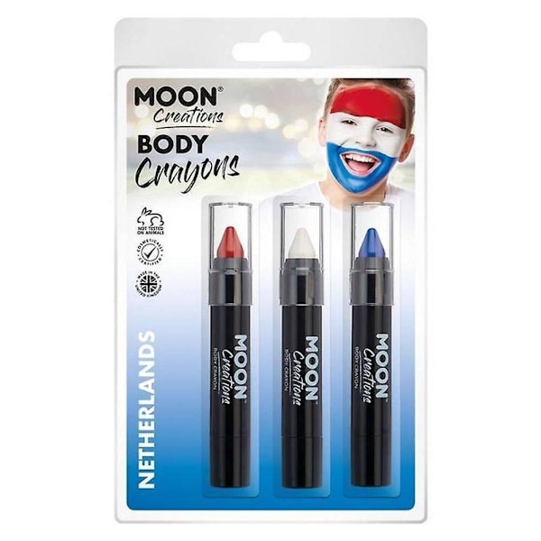 Moon Creations Logotyp Kroppskritor One Size Röd/Vit/Mörkblå Red/White/Dark Blue One Size