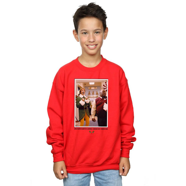 Elf Boys OMG Santa Photo Sweatshirt 7-8 år Röd Red 7-8 Years