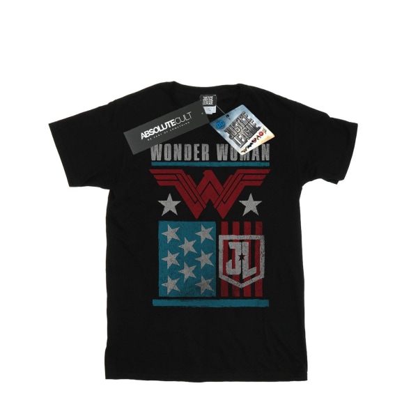 DC Comics Womens/Ladies Justice League Film Wonder Woman Flag Black M