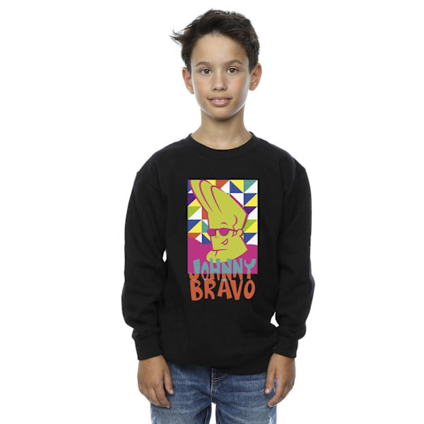 Johnny Bravo Boys Multi Triangles Pop Art Sweatshirt 3-4 år Black 3-4 Years