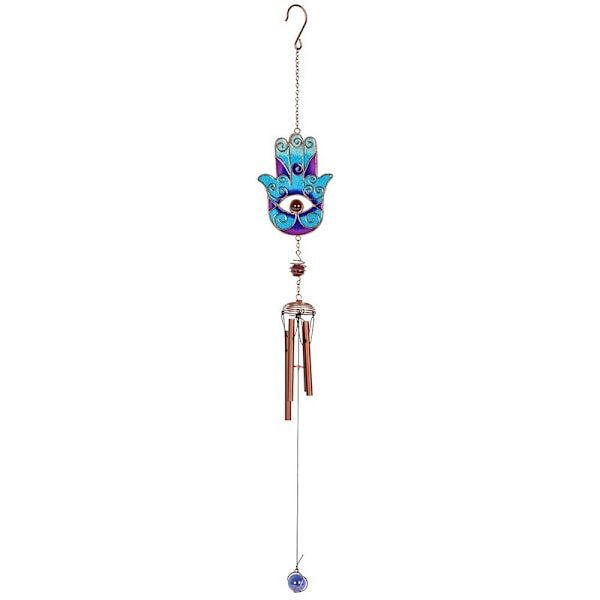 Something Different Hamsa Hand Vindklocka One Size Blå Blue One Size