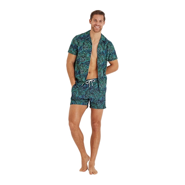 TOG24 Herr Otto Tropisk Skjorta L Mörk Indigo Dark Indigo L