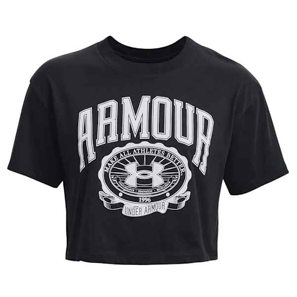 Under Armour Dam/Flick Collegiate Kortärmad Cropped T-shirt Black 14 UK