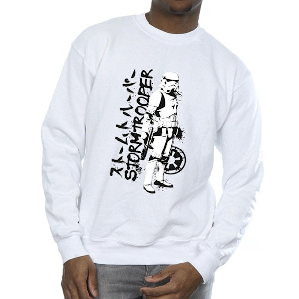 Star Wars Herr Sweatshirt Stormtrooper Japansk L Vit White L