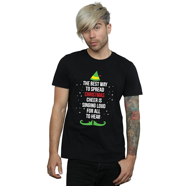 Elf Herr Julglädje Text T-shirt S Svart Black S