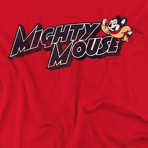 Mighty Mouse Herr Might Logo T-Shirt 4XL Röd Red 4XL