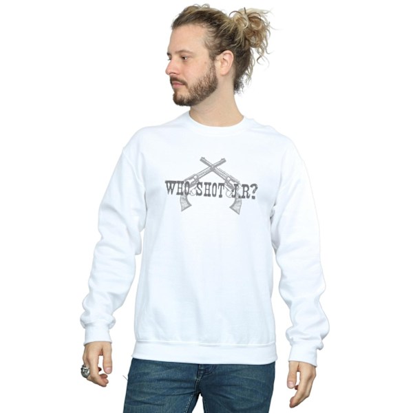 Dallas Mens Who Shot J.R. Sweatshirt 4XL Vit White 4XL