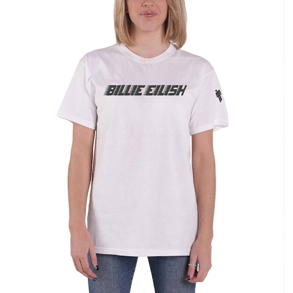 Billie Eilish Unisex Vuxen Ärmtryck Logotyp T-shirt L Vit White L