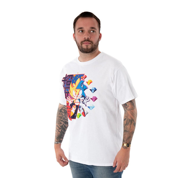 Sonic The Hedgehog Herr Diamant T-shirt S Vit White S