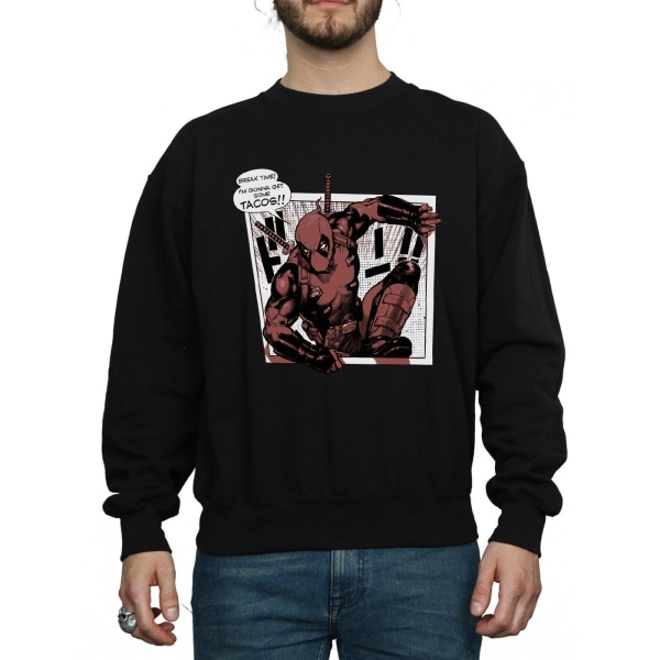 Marvel Deadpool Breaktime Tacos Sweatshirt XXL Svart Black XXL