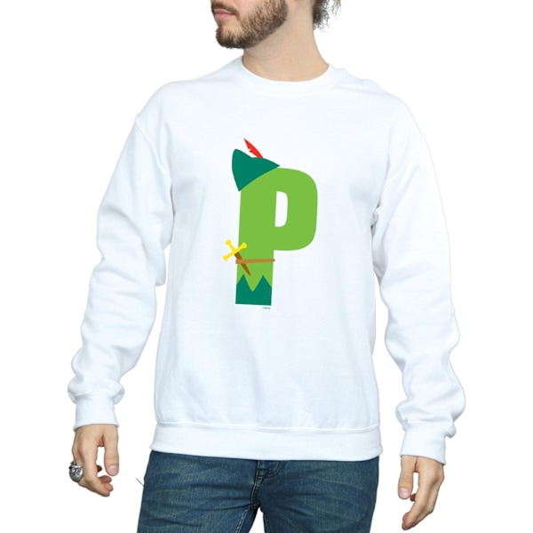 Disney Herr Alphabet P Är För Peter Pan Sweatshirt M Vit White M