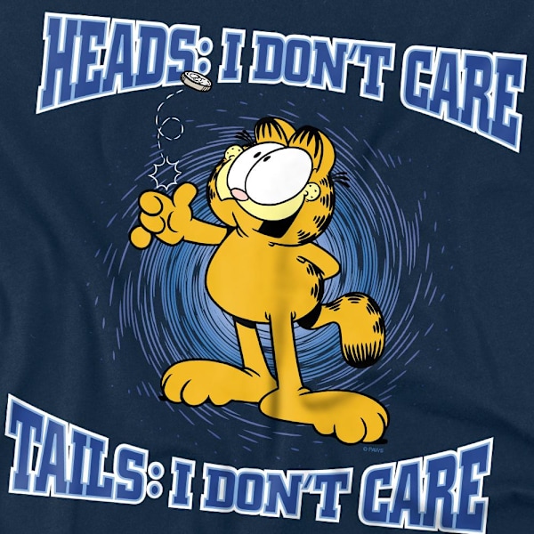Garfield Herr Heads Or Tails T-Shirt XXL Marinblå Navy XXL