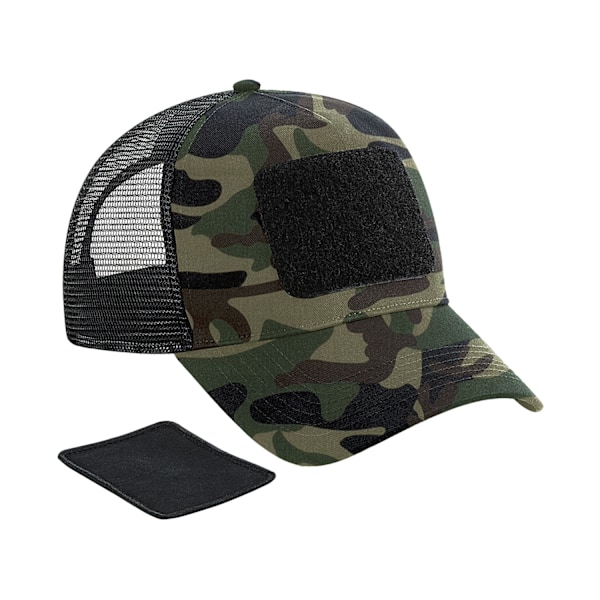 Beechfield Camo Snapback Trucker Cap One Size Jungle Green Jungle Green One Size