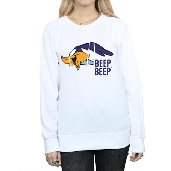 Looney Tunes Dam/Damer Beep Beep Road Runner Bomullssweatshirt White L