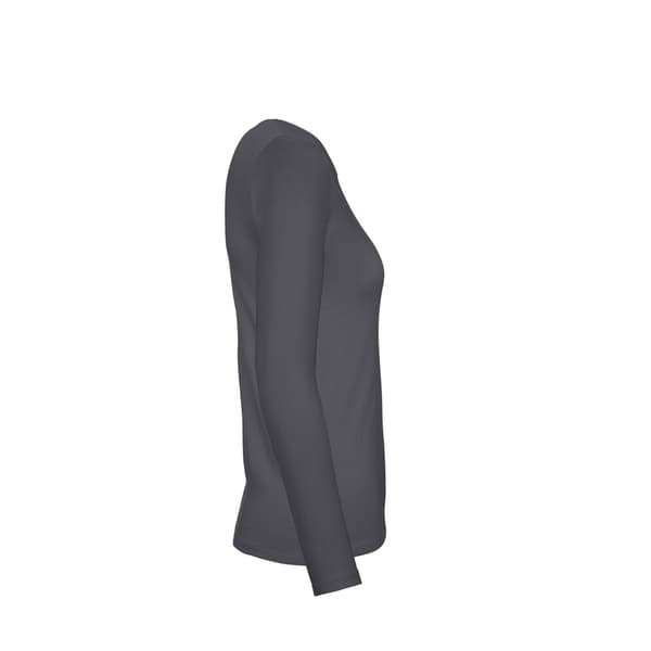 B&C Dam/Kvinnor #E150 Långärmad T-shirt S Mörkgrå Dark Grey S