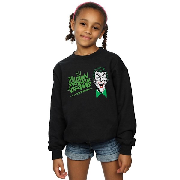 DC Comics Girls Batman Joker The Clown Prince Of Crime Sweatshirt Black 3-4 Years