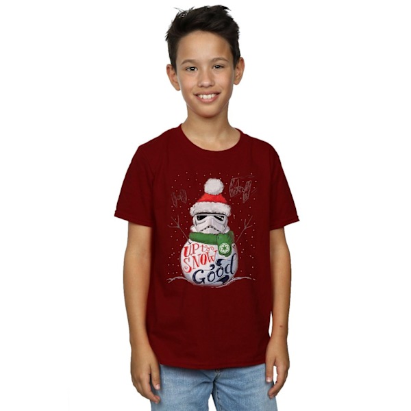 Star Wars Boys Stormtrooper Up To Snow Good T-Shirt 7-8 år B Burgundy 7-8 Years