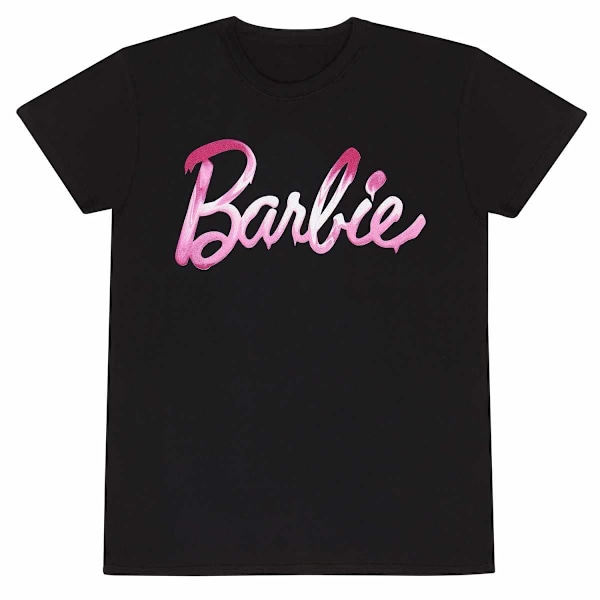 Barbie Unisex Vuxen Smält Logotyp T-shirt L Svart Black L