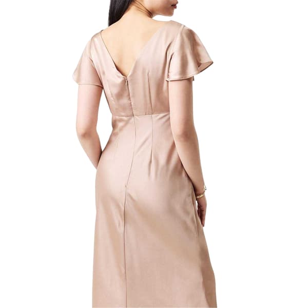 Jarlo Dam Satin Empire Flutter Balklänning 8 UK Nude Nude 8 UK