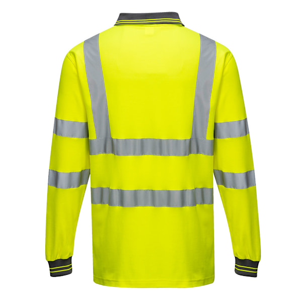 Portwest Herr S271 Hi-Vis Långärmad Polotröja M Gul Yellow M