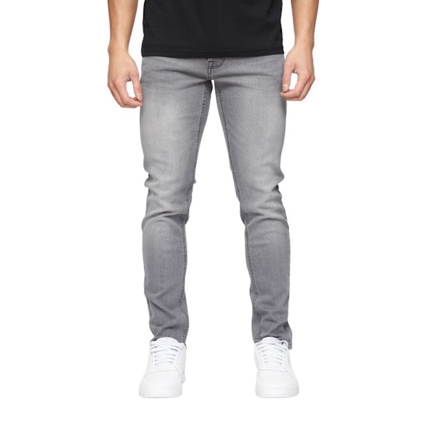 Crosshatch Buraca Slim Jeans för Herr 34S Gråtvätt Grey Wash 34S