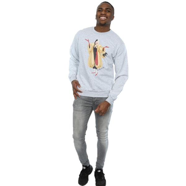 Disney Herr 101 Dalmatiner Klassisk Cruella De Vil Sweatshirt L Sports Grey L
