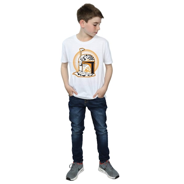 Star Wars Boys Boba Fett Dia De Los Muertos T-shirt 5-6 år W White 5-6 Years