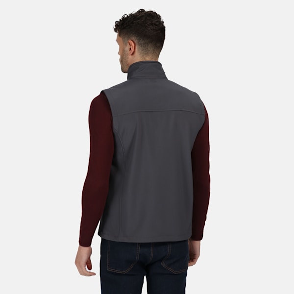 Regatta Herr Flux Softshell Bodywarmer / Ärmlös Jacka Vattenavvisande Seal Grey M