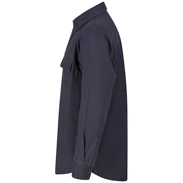 Front Row Herr Bomull Drill Overshirt M Marinblå Navy M