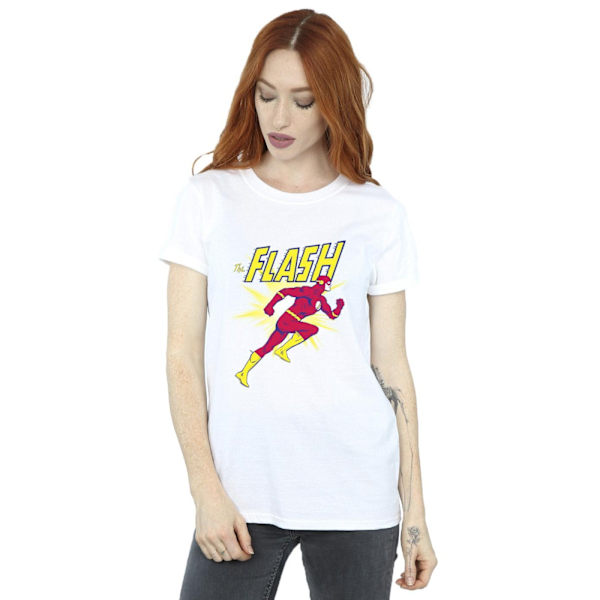 DC Comics Dam/Damer The Flash Running Bomull Boyfriend T-Sh White 4XL