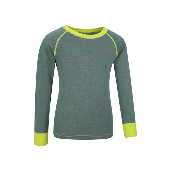 Mountain Warehouse Barn/Barn Merino II Rundhalsad Underställströja Khaki Green 5-6 Years