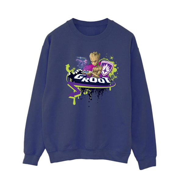 Marvel Dam/Kvinnor Guardians Of The Galaxy Groot Gaming Holo Navy Blue XXL