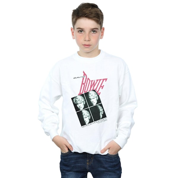 David Bowie Boys Serious Moonlight Tour 83 Sweatshirt 9-11 År White 9-11 Years