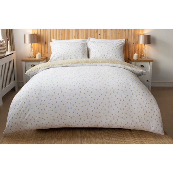 Belledorm Snowfall Påslakan Set Superking Creme/Vit Cream/White Superking