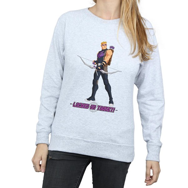 Marvel Dam/Kvinnor Hawkeye Locked On Target Sweatshirt XL Hea Heather Grey XL