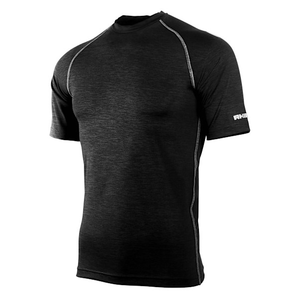 Rhino Herr Sports Base Layer Kortärmad T-shirt SM Svart Heat Black Heather SM