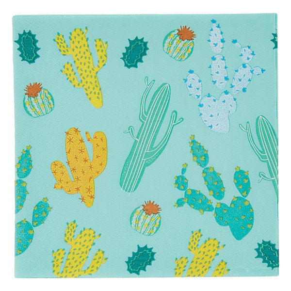 Procos Cactus Servetter (20-pack) One Size Grön Green One Size