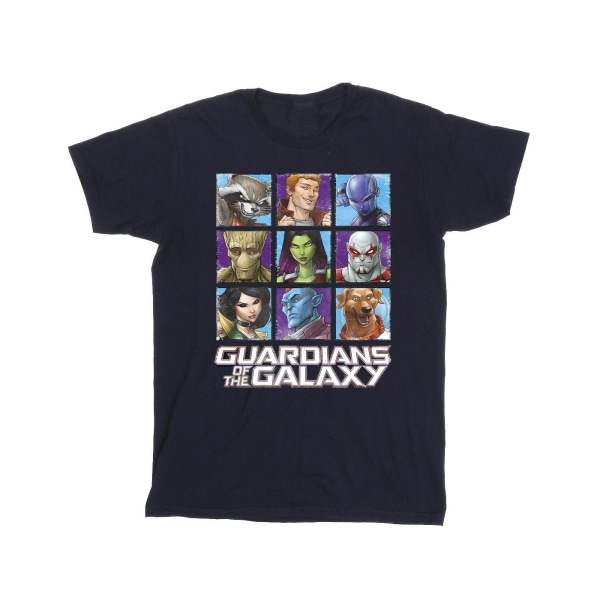 Guardians Of The Galaxy Mens Character Squares T-Shirt 3XL Marinblå Navy Blue 3XL