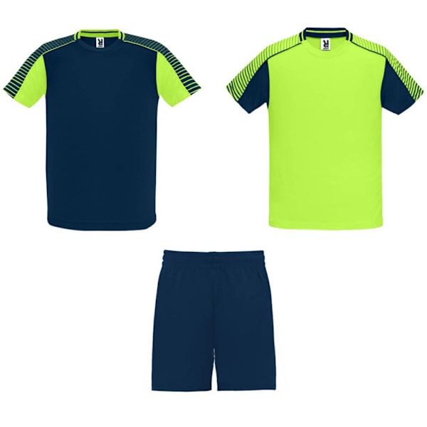 Roly Sportset Juve för Barn/Ungdomar 12 År Fluorescerande Grön/ Fluorescent Green/Navy Blue 12 Years