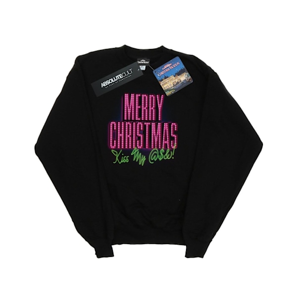 National Lampoon's Christmas Vacation Girls Kiss My Ass Sweatshirt Black 7-8 Years