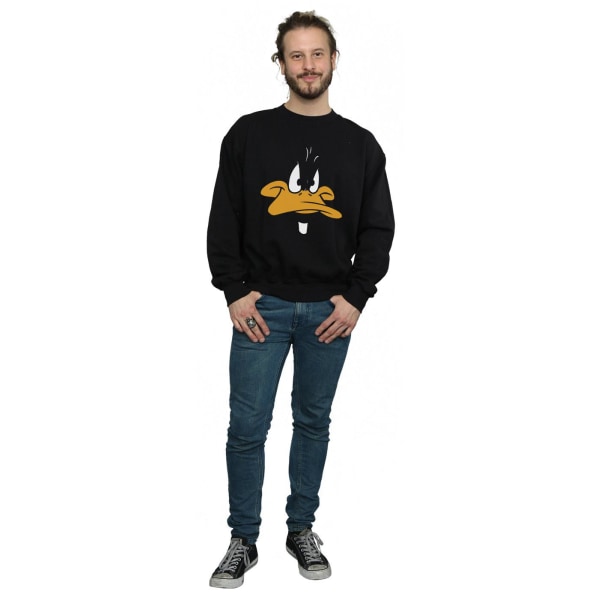 Looney Tunes Herr Daffy Duck Ansikte Sweatshirt M Svart Black M