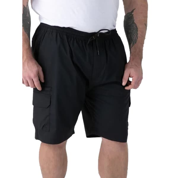 Duke Herr Thomas D555 Stretch Shorts med elastisk midja i stor storlek Black XXL