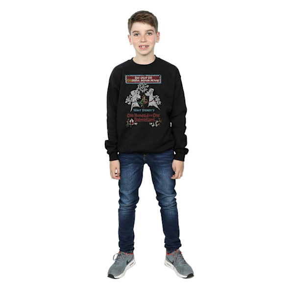 101 Dalmatiner Pojkar Poster Sweatshirt 7-8 År Svart Black 7-8 Years