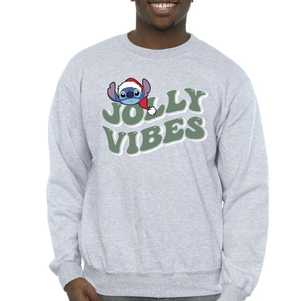 Disney Herr Lilo & Stitch Jolly Chilling Vibes Sweatshirt 3XL S Sports Grey 3XL