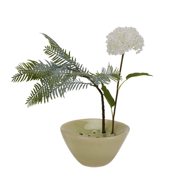 Hill Interiors Keramisk Blomstergrod One Size Grön Green One Size