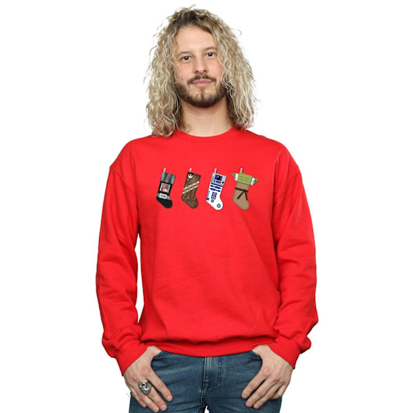 Star Wars Julstrumpor Sweatshirt för Herr S Röd Red S