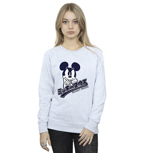 Disney Dam/Kvinnor Mickey Mouse Japansk Sweatshirt L Sport Sports Grey L