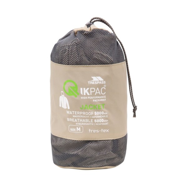 Trespass Adults Unisex Qikpac Packaway Waterproof Jacket L Oatm Oatmilk L